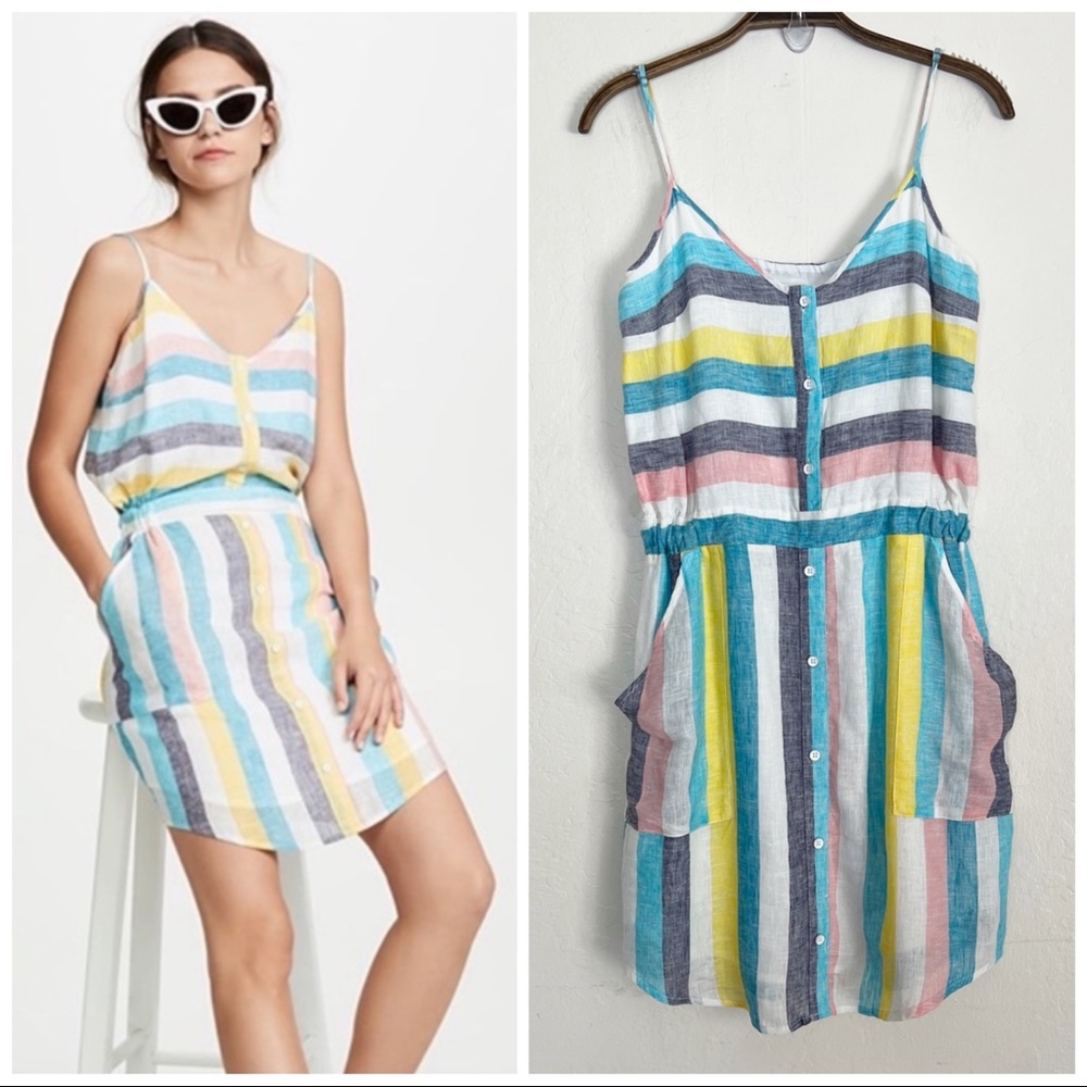•SPLENDID x Gray Malin• St. Barth’s Striped Linen Blend Dress